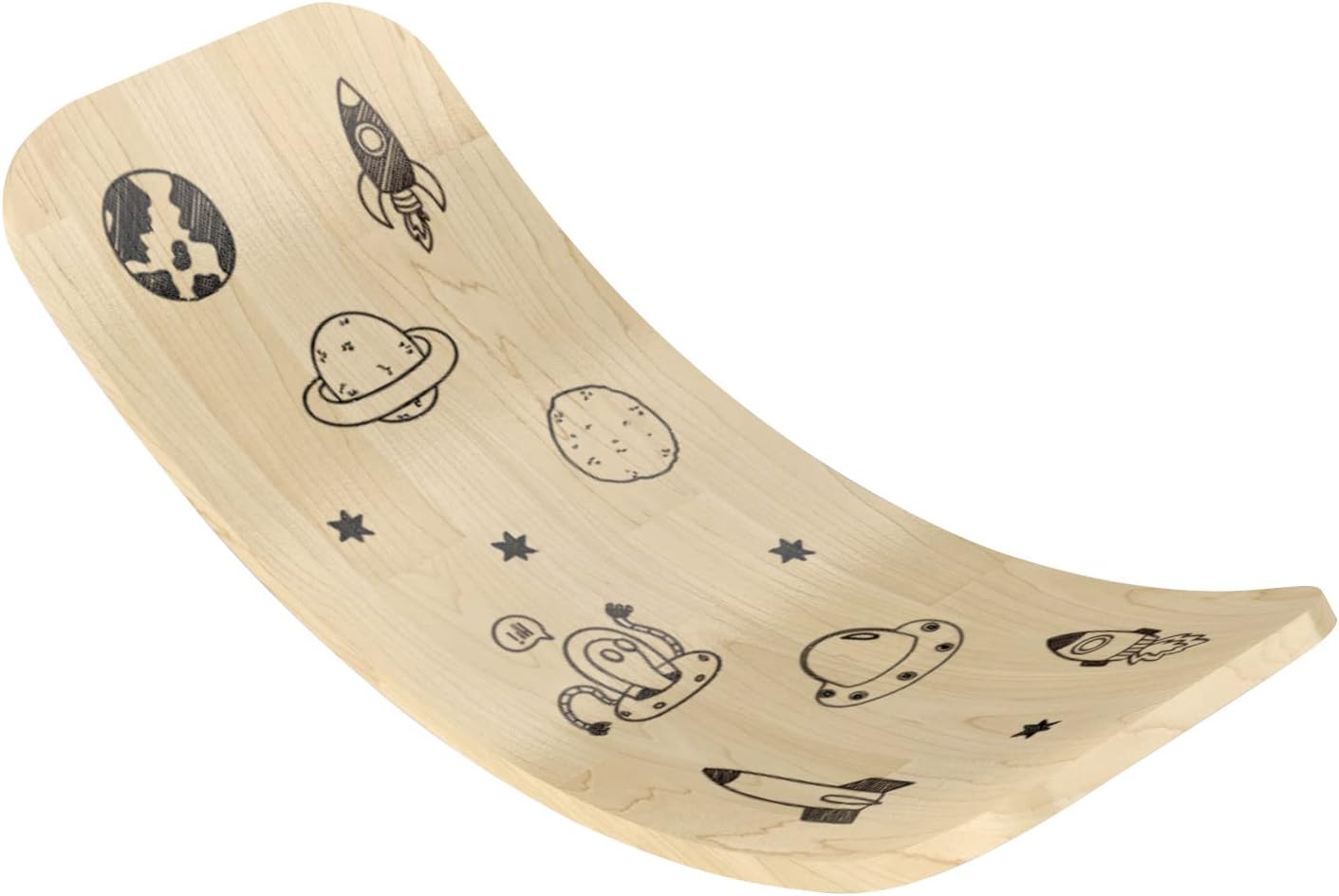 Balance Board Kids - Space - Kids Balance Board - Wobble Board - Wooden Balance Board - Balance Board Toddler - Wobble Board For Kids - Balance Boards For Kids - Toddler Balance Board