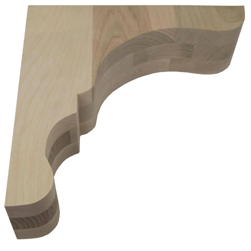 Federal Brace Lexington 10 in. x 3 in. x 10 in. Maple Overhang Wood Corbel with Mounting System