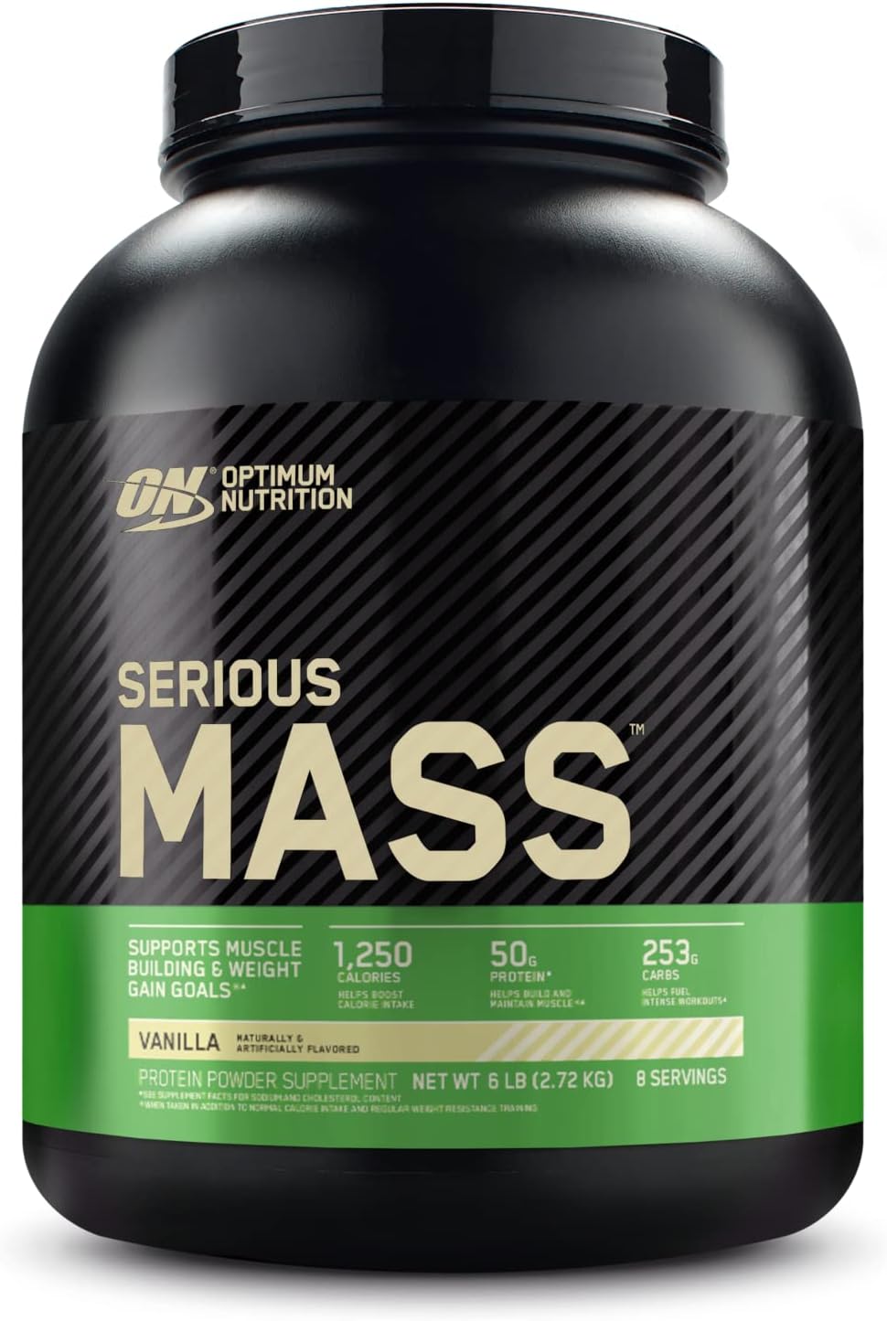 Optimum Nutrition Serious Mass Weight Gainer Protein Powder, Vitamin C, Zinc and Vitamin D for Immune Support, Vanilla, 6 Pound (Packaging May Vary) Pack of 2