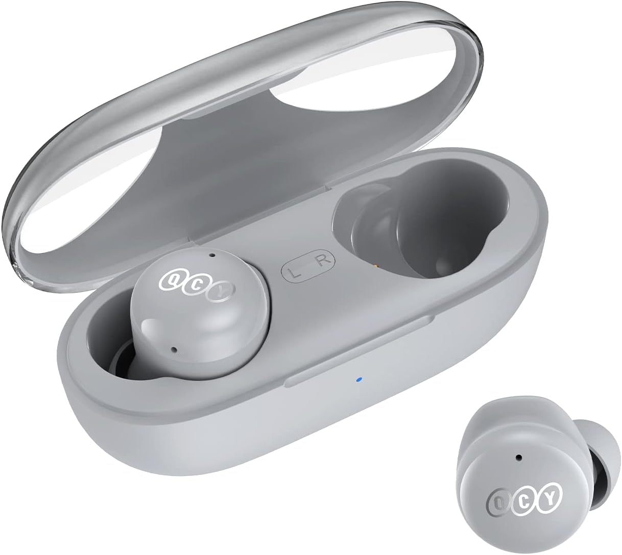 QCY T17S True Wireless Earbuds, Bluetooth 5.2 Earphone with Mic, Qualcomm QCC3040 Waterproof in-Ear Headphones, CVC 8.0 Noise Reduction, AptX Low Latency Ear Buds, Deep Bass, 26H Playtime Pack of 2
