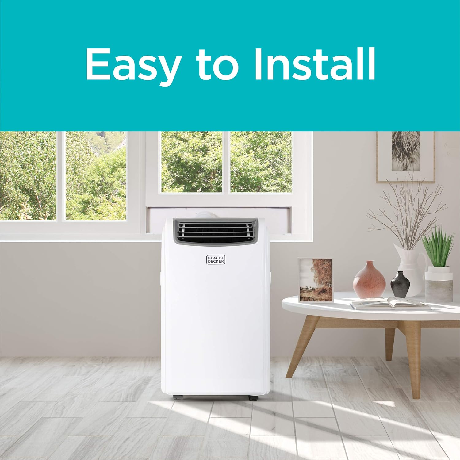 BLACK+DECKER 14,000 BTU Portable Air Conditioner with Remote Control, White