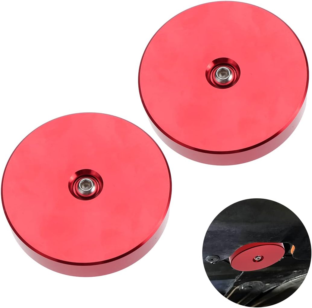 URLWALL 2Pcs Jack Pad Jacking Lift Pads, Jack Point Pad Sturdy Adapter Aluminum Jack Puck, Jack Pad Adapter Billet/Floor Jack Billet fit for C8 C7 C6 and C5 Corvettes (Red) Pack of 2