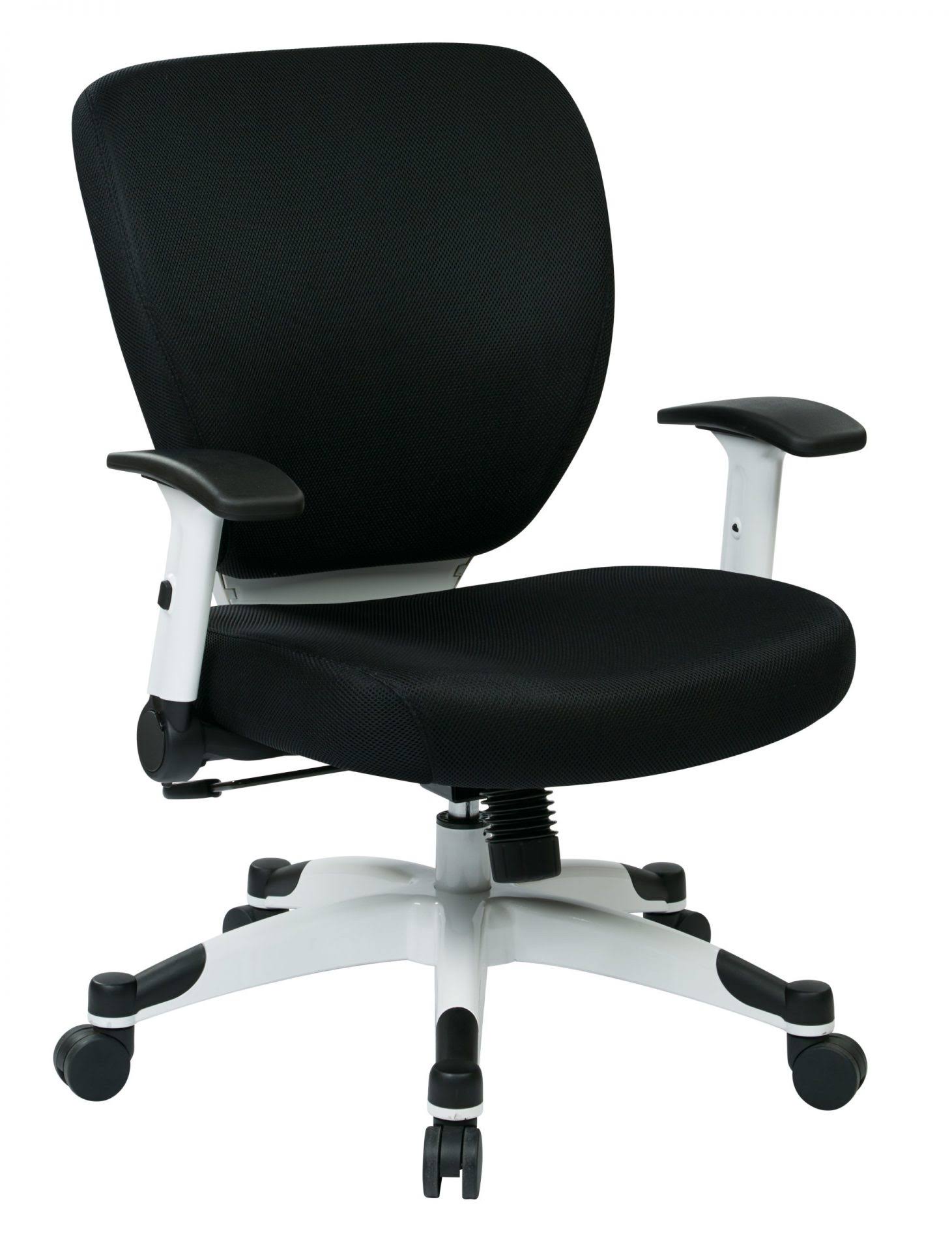 Office Star 5200W-3M Desk Chair,mesh,black,17x22 to 19x22 Seat HT