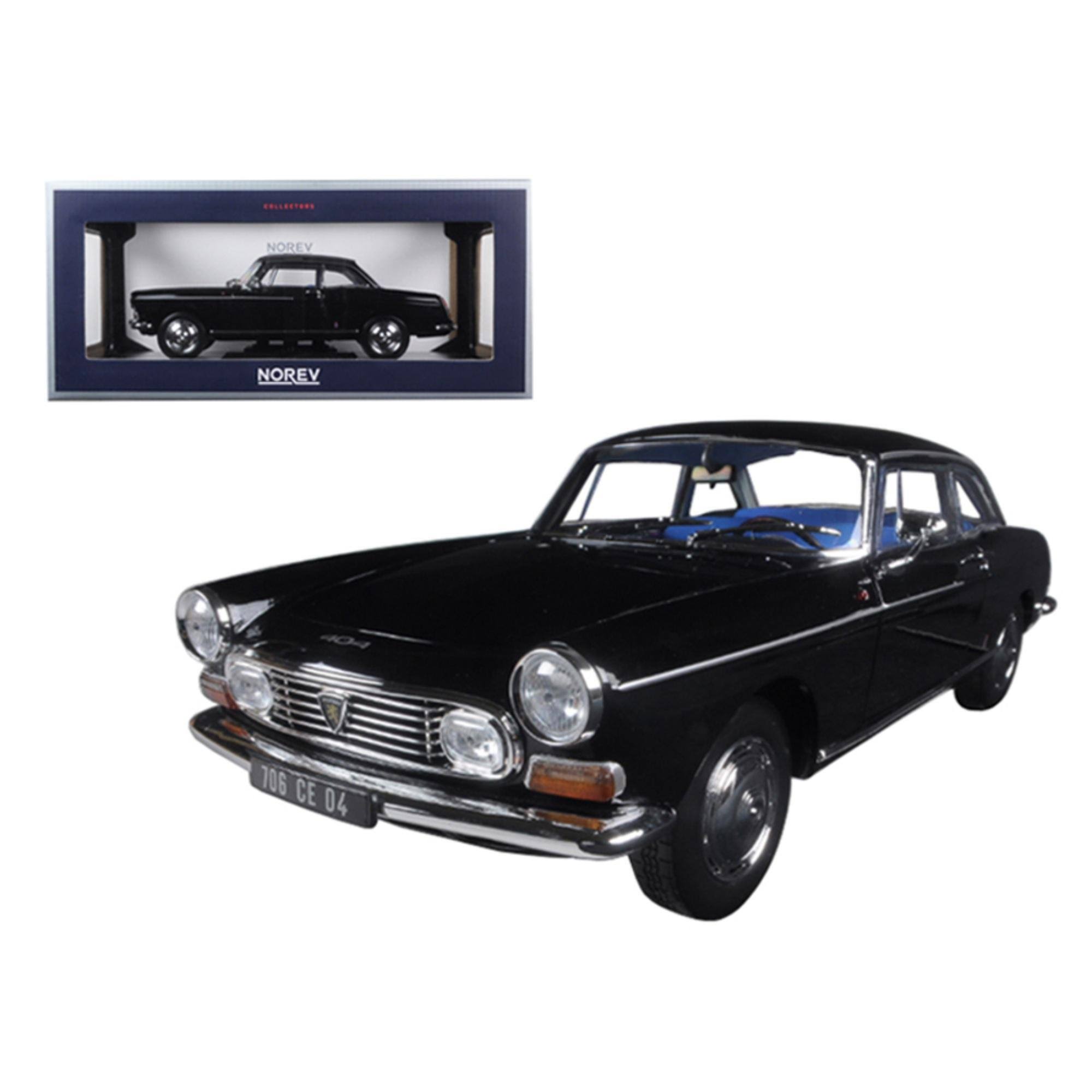 1967 Peugeot 404 Coupe Black 1/18 Diecast Model Car by Norev