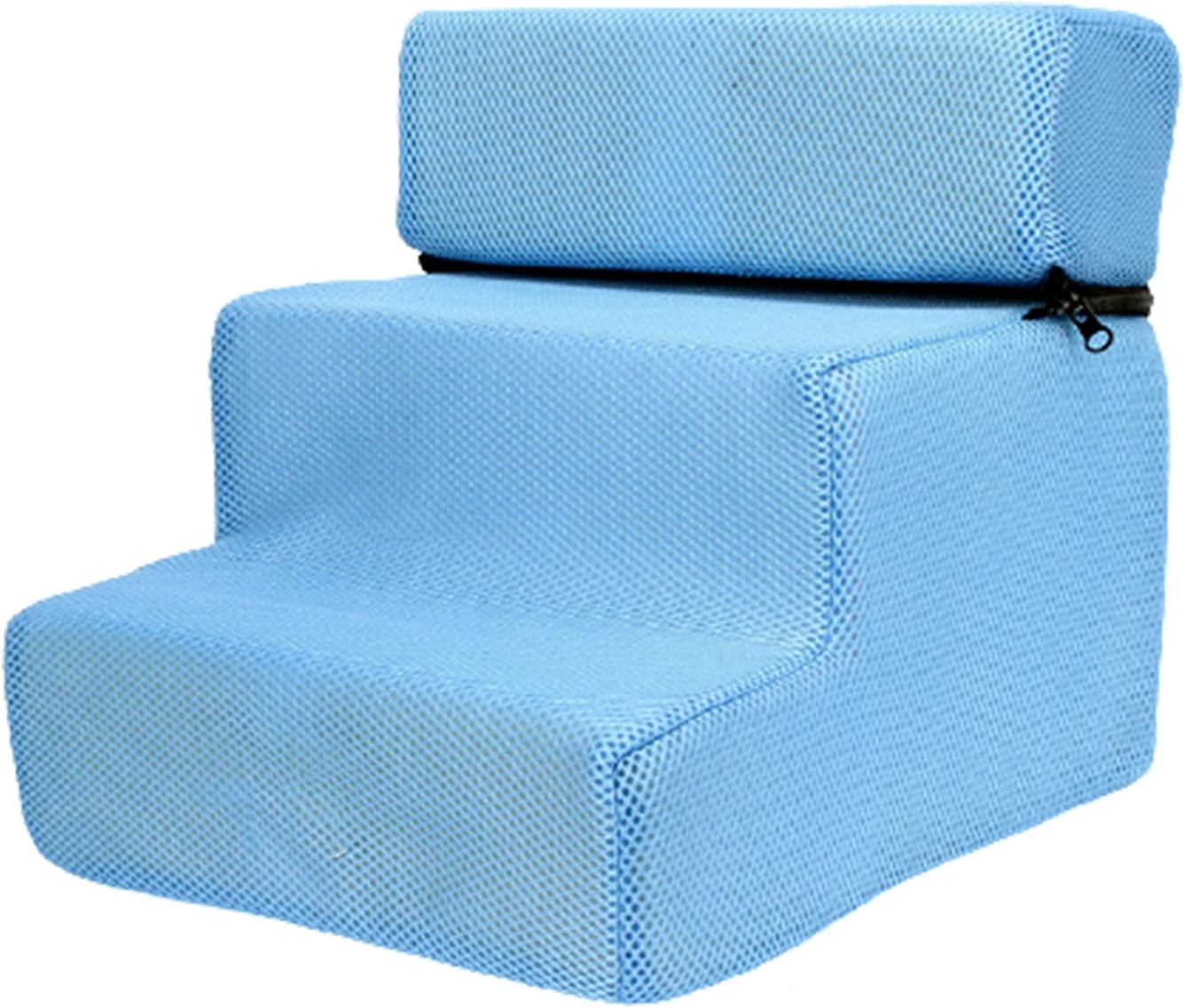 Cuteam Dog Ladder Stairs Cover, Detachable Anti-Slip Easy Climbing Faux Leather Dog Ramp Stairs Case for Puppy Small to Large Dogs Blue 1