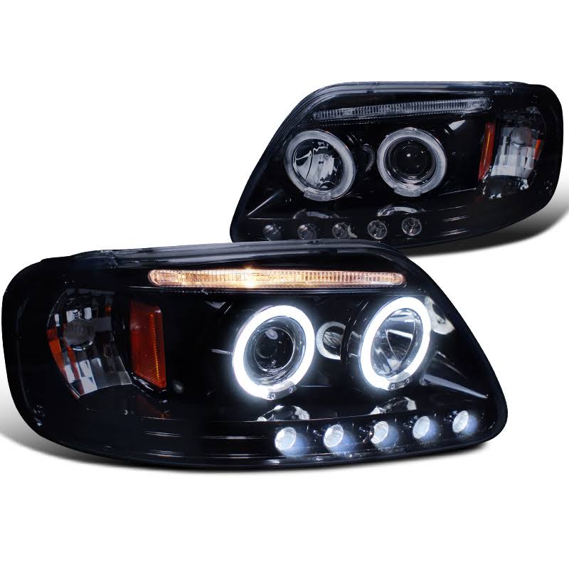 Spec-D Gloss Black Halo Projector Headlights 2LHP-F15097G-TM