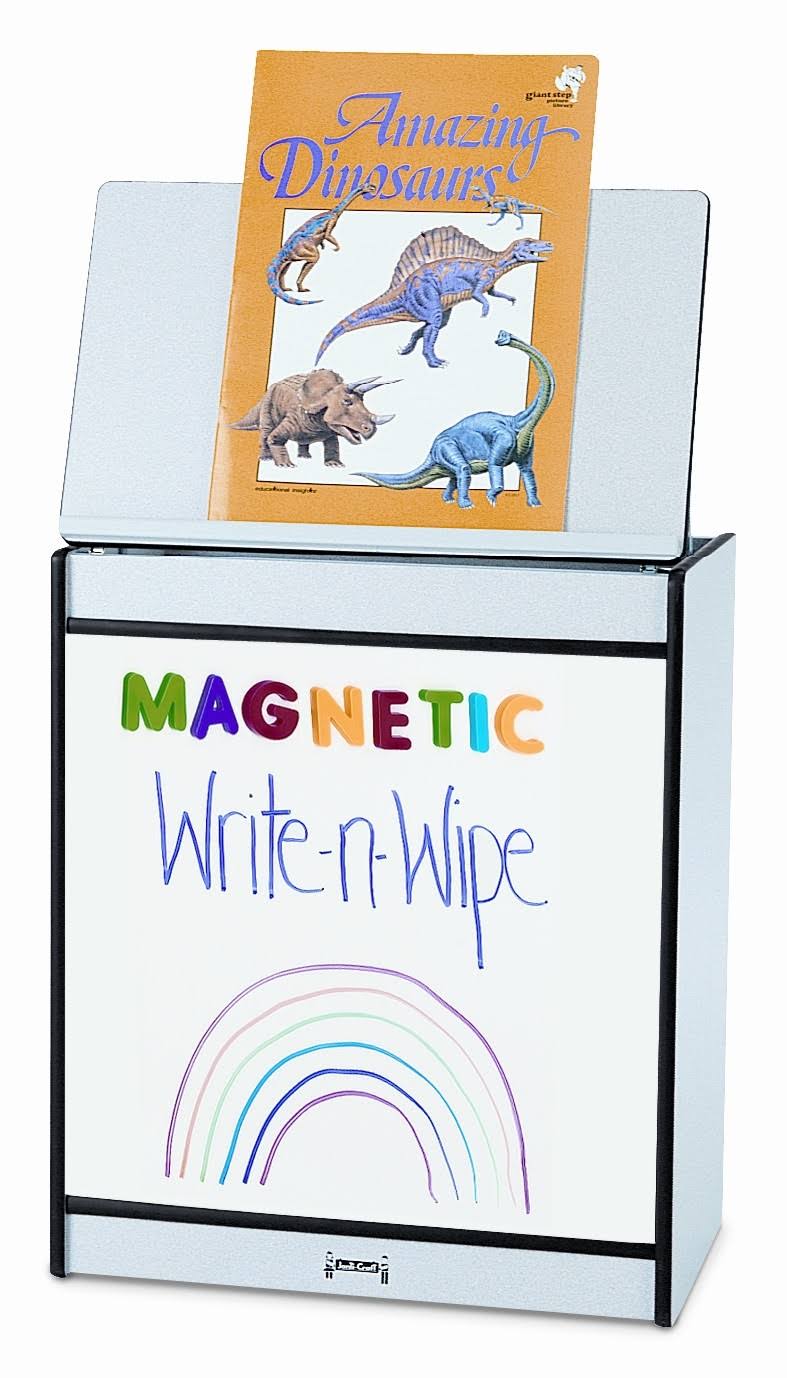 Jonti-Craft 0543JCMG114 Rainbow Accents Big Book Easel - Magnetic Write-n-Wipe - Orange