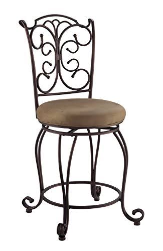 Linon Gathered Back Swivel Counter Stool 24x22