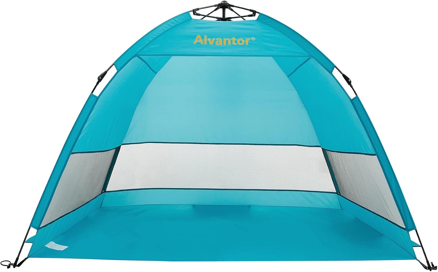 Alvantor Beach Tent Super Bluecoast Beach Umbrella Outdoor Sun Shelter Cabana Automatic Pop Up UPF 50+ Sun Shade Portable Camping Hiking Canopy Easy Setup Windproof Patent Pending 3 or 4 Person
