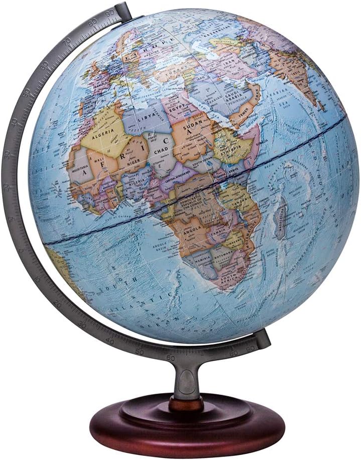 Waypoint Geographic World Globe - Geographic Mariner 12” Desk Decorative Globe with Stand, up to Date World Globe Pack of 2