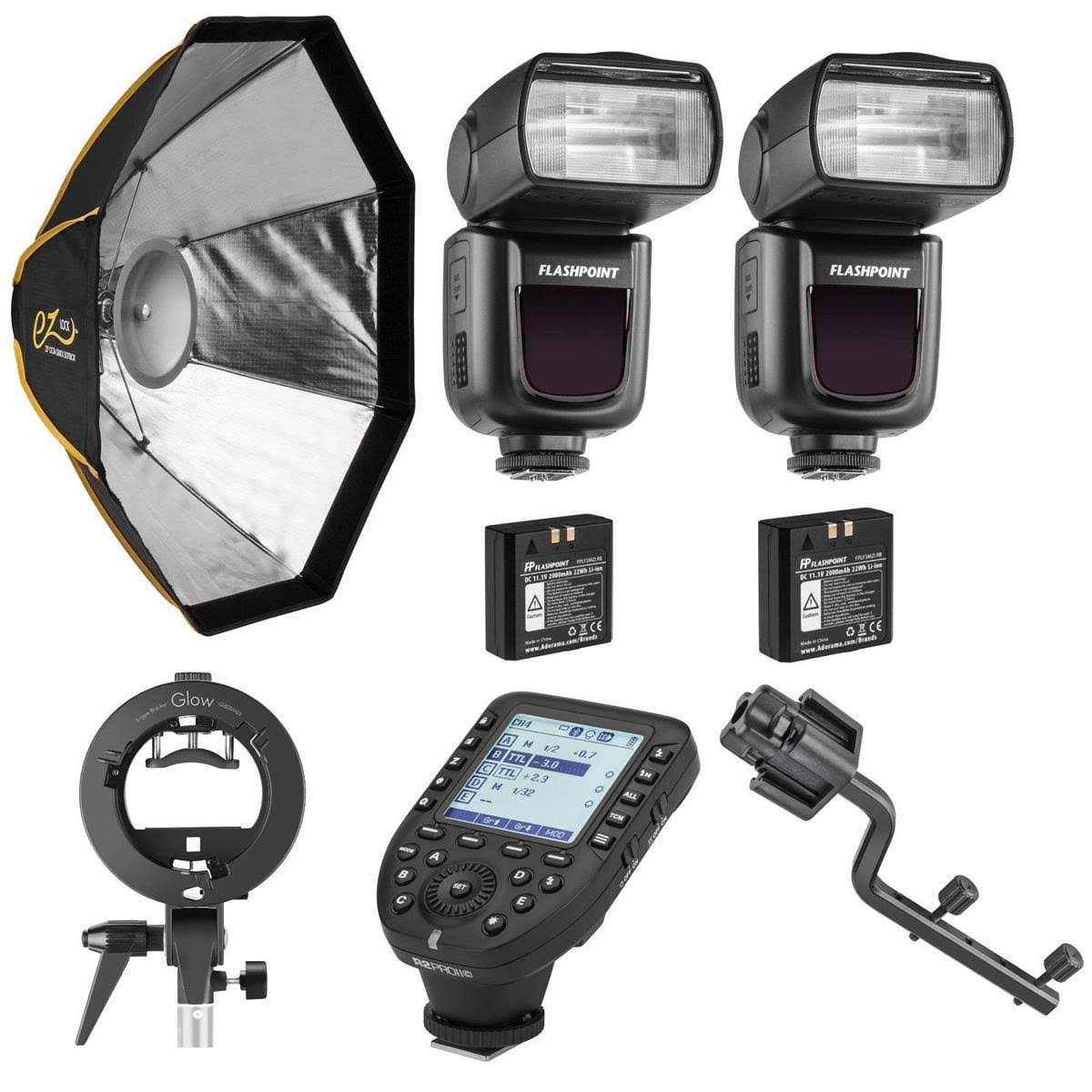 Flashpoint Zoom Li-ion 2 Speedlight Kit with R2 Pro MarkII Remote, EZ Softbox and Accessories for So