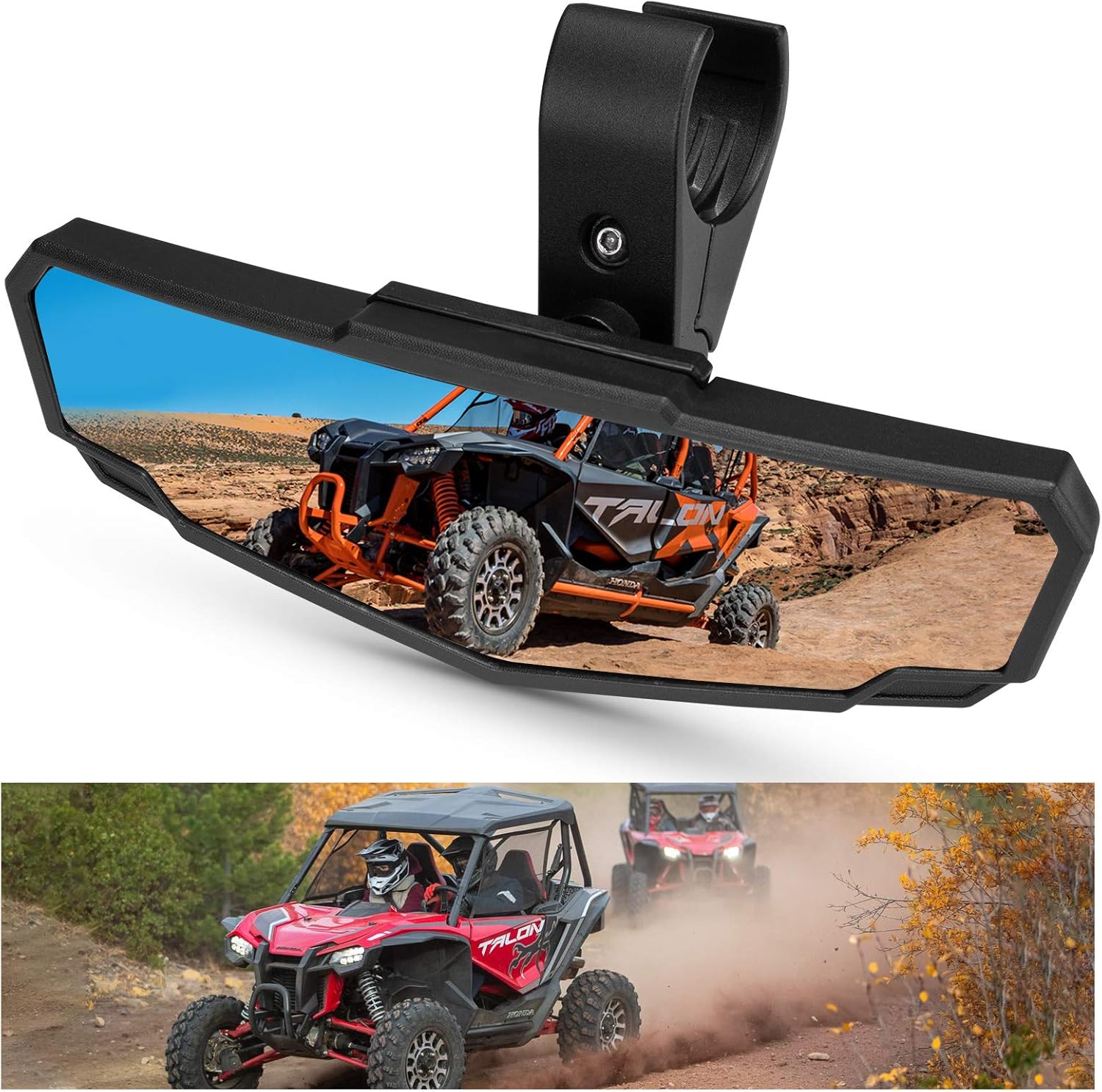 KIWI MASTER Rear View Center Mirrors Compatible for 2019-2022 Honda Talon 1000R 1000X 1000X4 Accessories Rearview Racing Convex Mirror