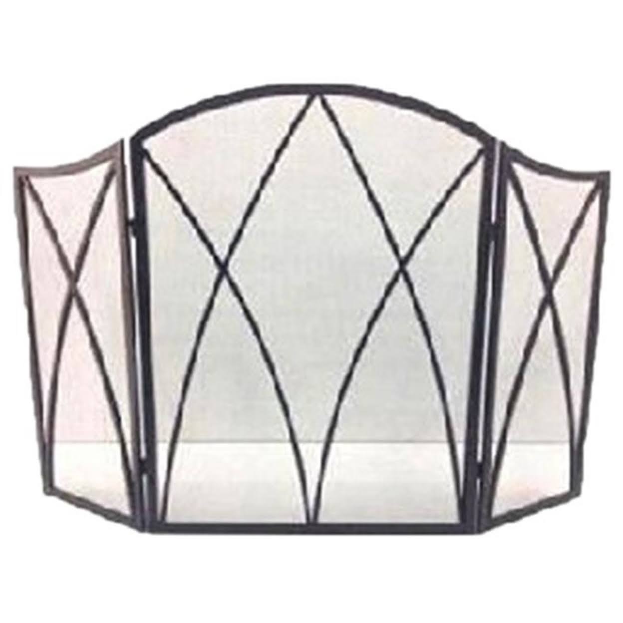 Panacea Products 15193 Fireplace Screen, Gothic Black Steel, 32 x 48-in.