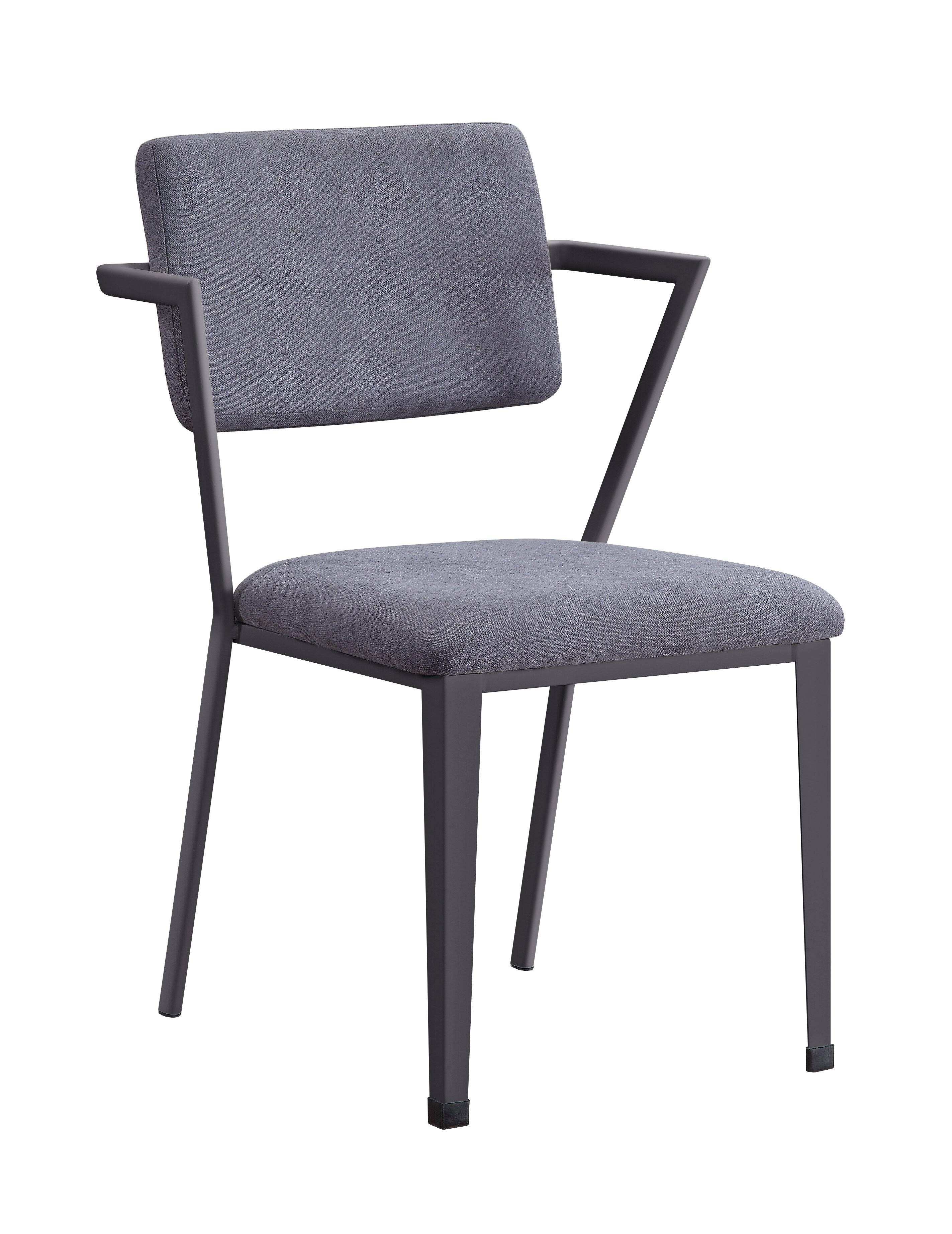 Acme Cargo Chair, Gray Fabric u0026 Gunmetal