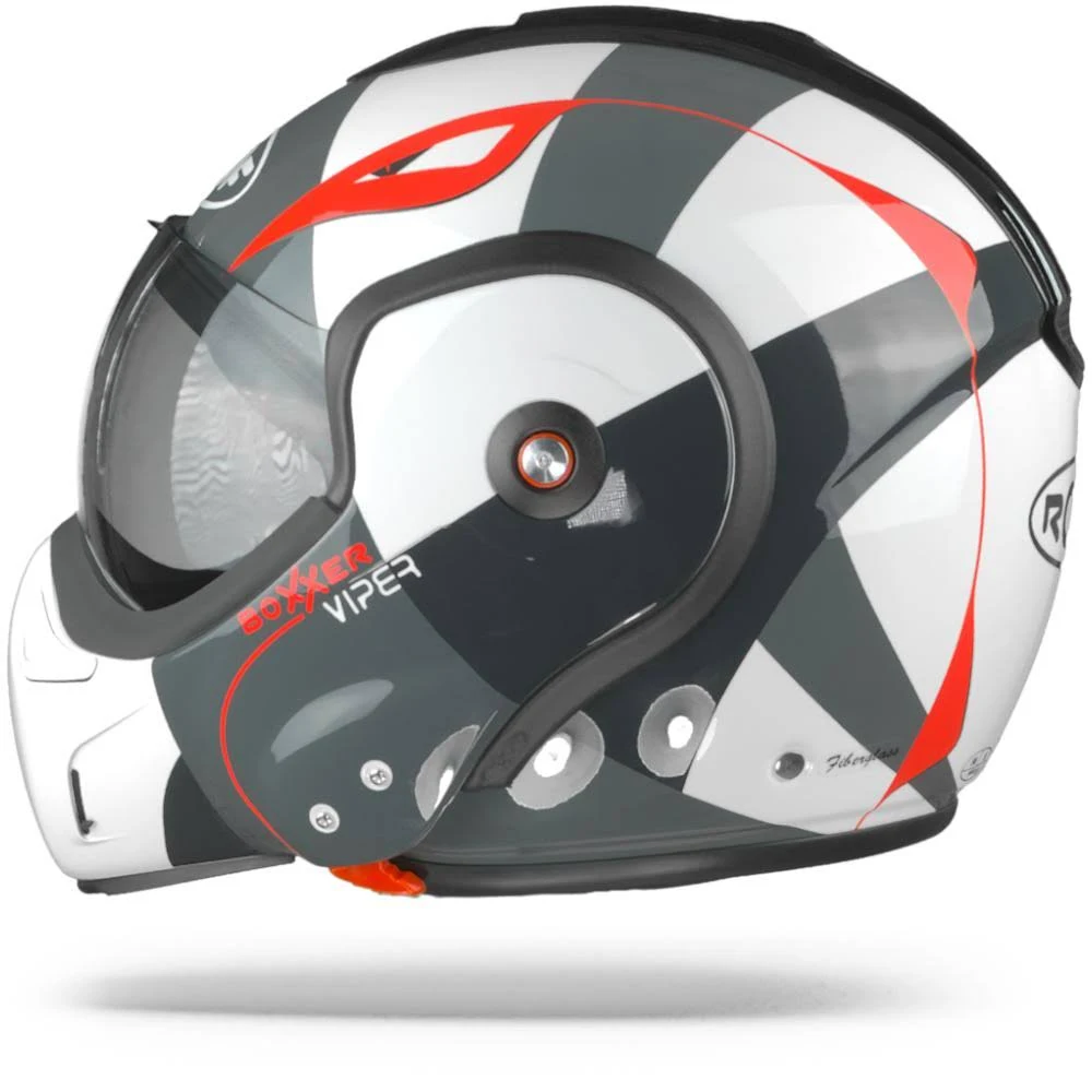 Roof BoXXer Viper White Black Red XL