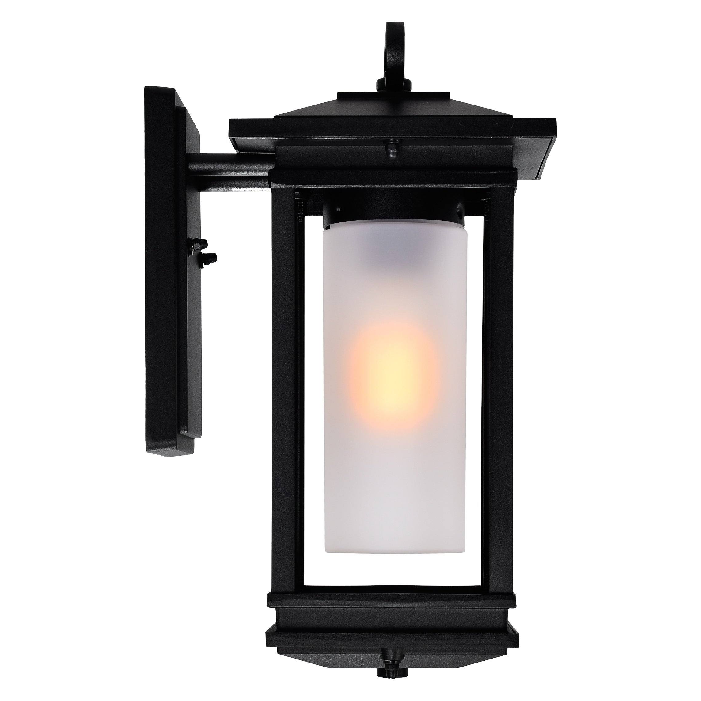CWI Lighting Granville 1-Light Black Outdoor Wall Lantern Sconce
