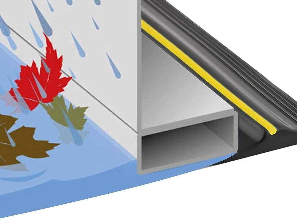 Universal Garage Door Bottom Threshold Seal Strip DIY Weather Stripping Replacement，Not Include Sealant/Adhesive (20Ft) Pack of 2