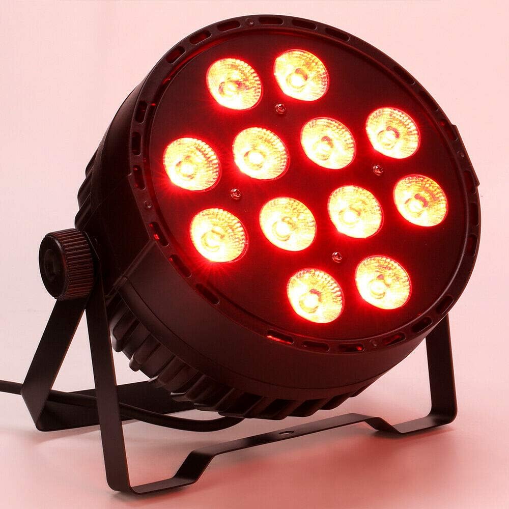 KDHARMR 12 LED Stage Wash Light RGBW PAR64 8CH Lighting DMX512 DJ Party Stage Washer Lighting 120W(US Stock) Pack of 2