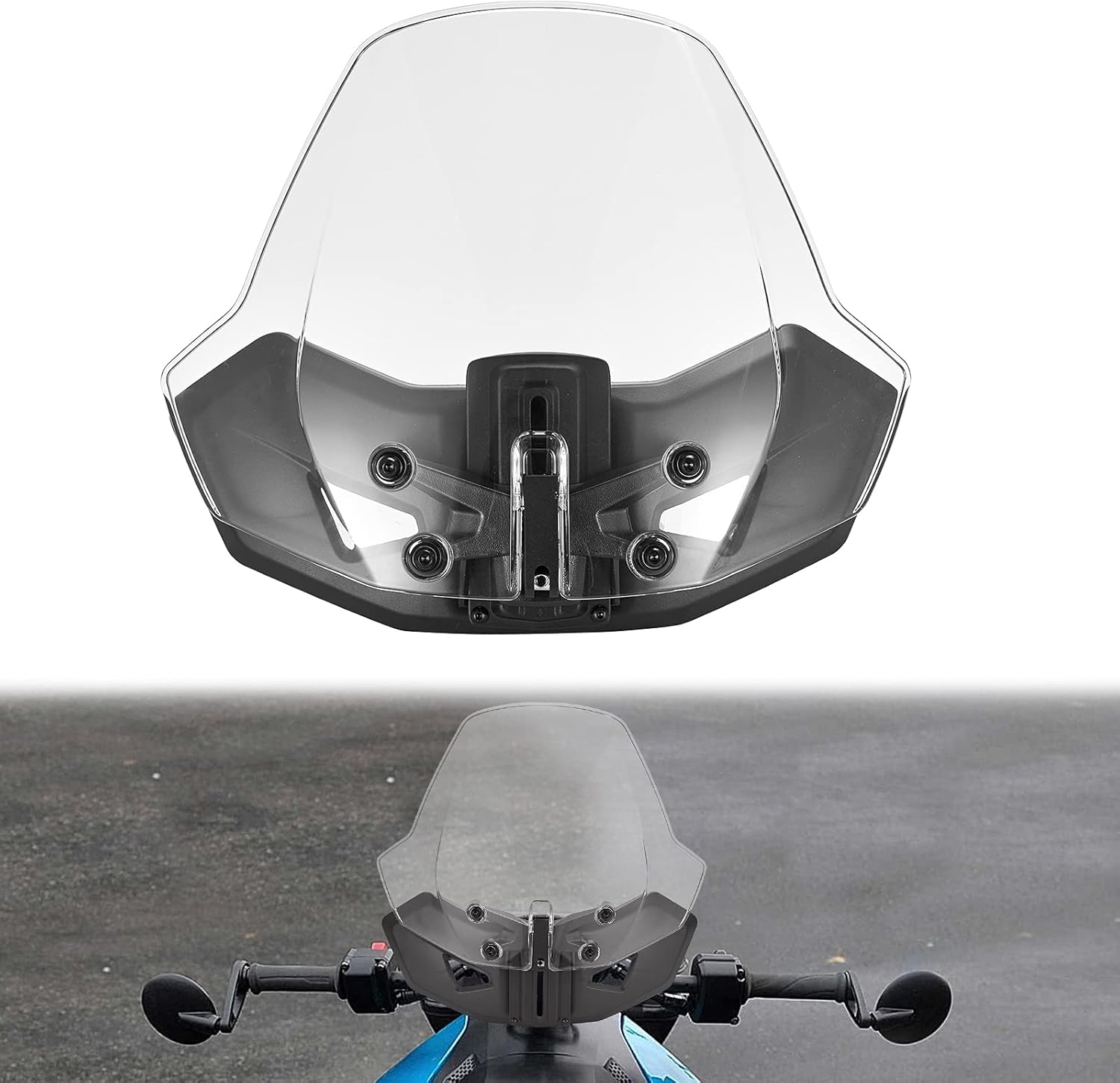 Kemimoto Ryker Adventure Windshield Compatible with Can-Am Ryker and Ryker Rally 2021 2020 2019 2018 Ryker Adventure Windshield Replace 219401023