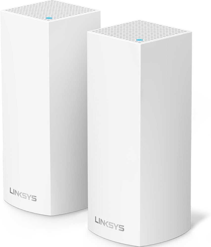 Linksys Velop Mesh Home WiFi System, 6,000 Sq. ft Coverage, 80+ Devices, Speeds up to (AC2200) 2.2Gbps - WHW0303