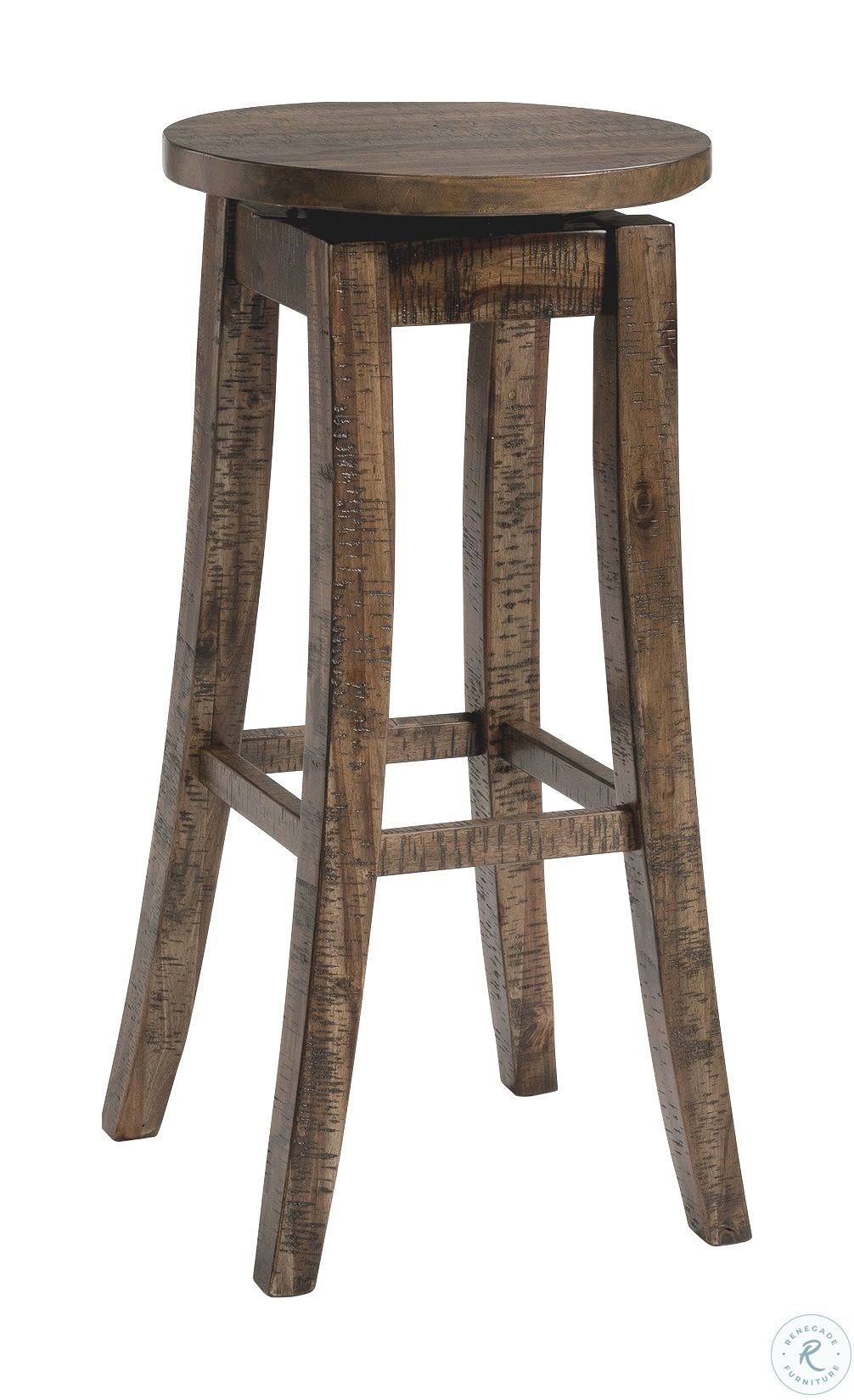 Picket House Furnishings Flynn 30x22 Swivel Backless Bar Stool