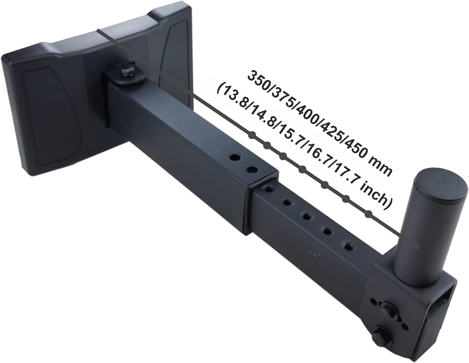 BIGalleons HW-339 Speaker Wall Mount Stand, Rotatable Angle, Adjustable Swivel Tilt Speaker Mount Bracket, Home Surround Sound System 100 Lbs Capacity Screw Hidden(2 Packs, Black) Pack of 2