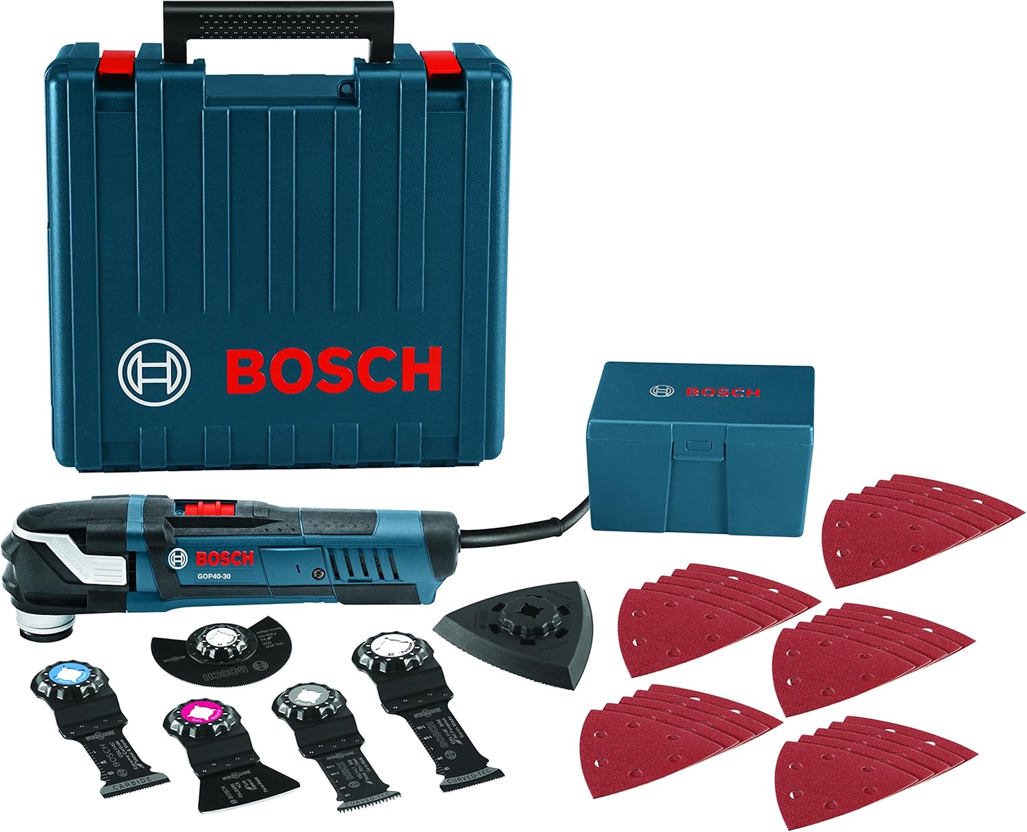 BOSCH Power Tools Oscillating Saw - GOP40-30C &acirc;&euro;&ldquo; StarlockPlus 4.0 Amp Oscillating MultiTool Kit Oscillating Tool Kit Has No-touch Blade-Change System, 32 Accessories and Case
