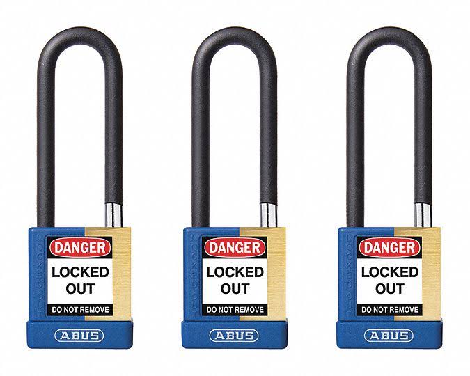 Abus 20107 Keyed Padlock,3/4x22 W x 3x22 H Shackle,pk3