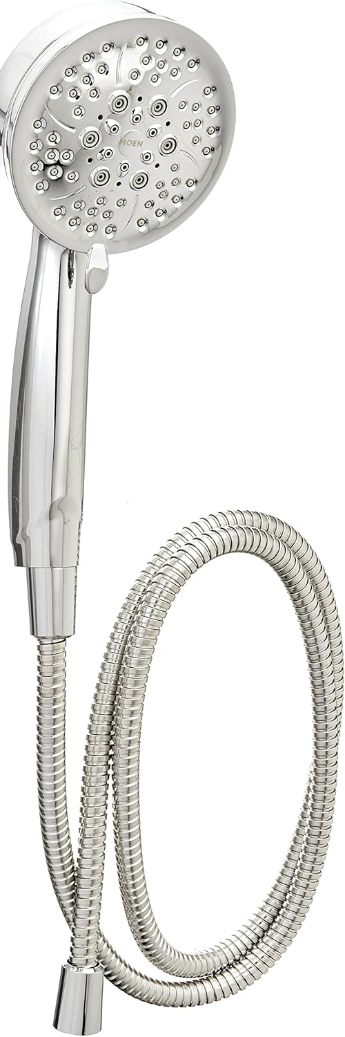 Moen 26015 Caldwell Hand Held Shower Head Set Multi Function 2.5 GPM Spray with Hose, Chrome Pack of 2
