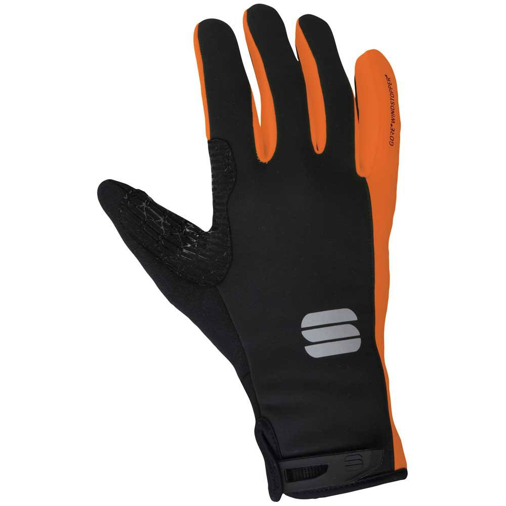Sportful Essential 2 Windstopper Gloves - Black-Orange SDR
