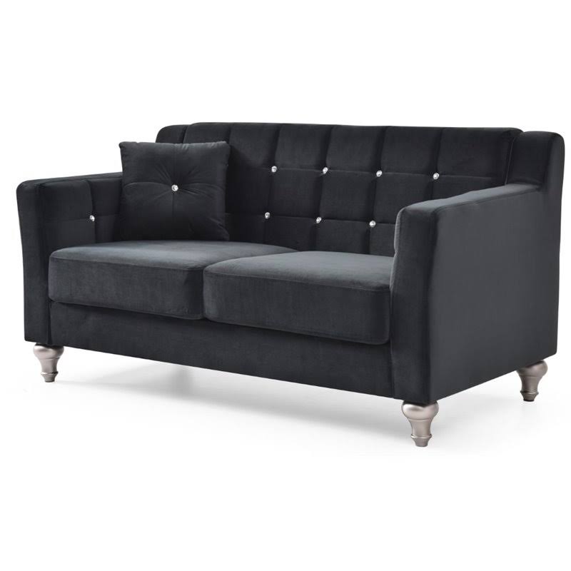 Glory Furniture Dublin G0671A-L Loveseat Black Velvet