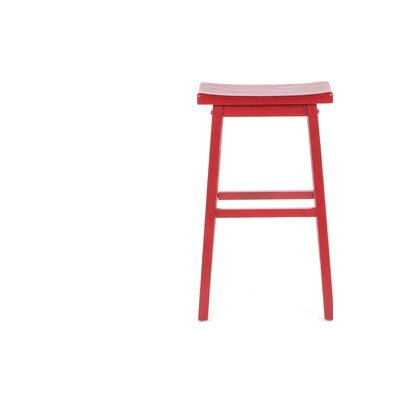 Beachcrest Home Kirkwood Bar u0026 Counter Stool Color: Red, Seat Height: Bar Stool (30&rdquo; Seat Height)