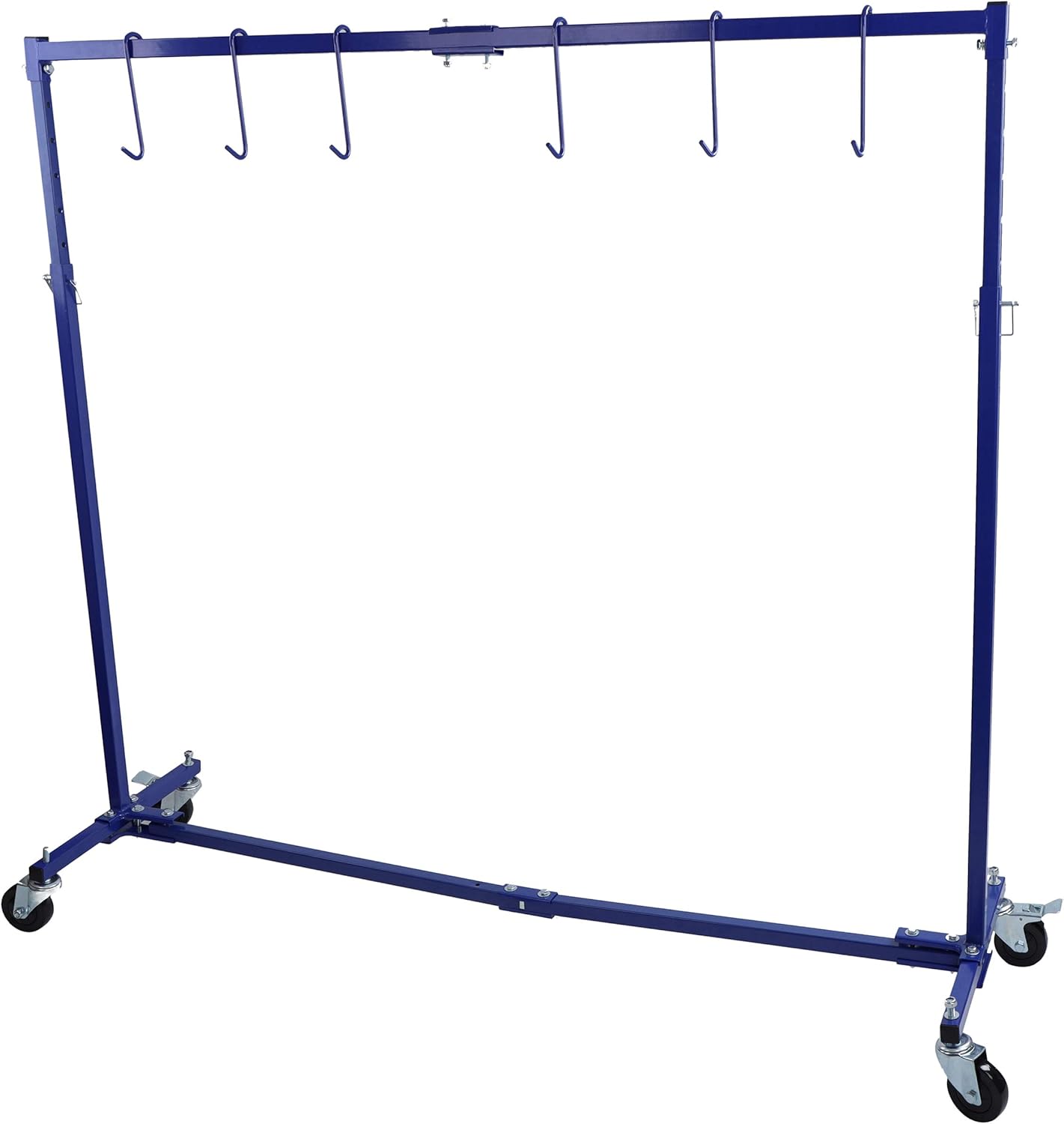 ABN Adjustable 7 Foot Paint Hanger - Extendable 50-70-Inch Painting Rack - Paint Hanger Hooks with Swivel Locking Wheels