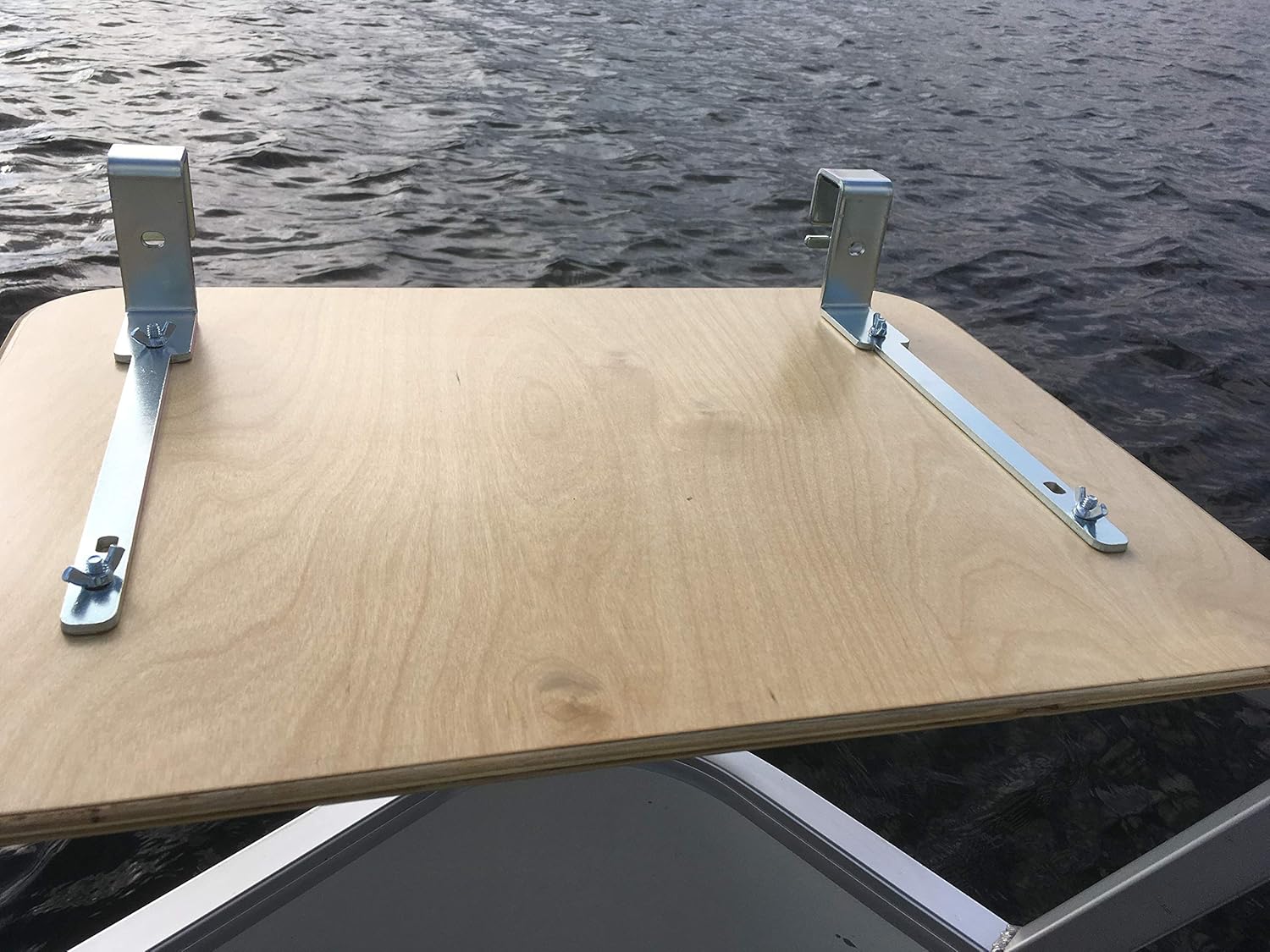 Arnalls Pontoon Boat Table - Boat & Marine Grill Accessory &ndash; Perfect for Pontoon Boats - Stainless Steel Bracket Set Table - Pontoon Accessory - Utility Bar
