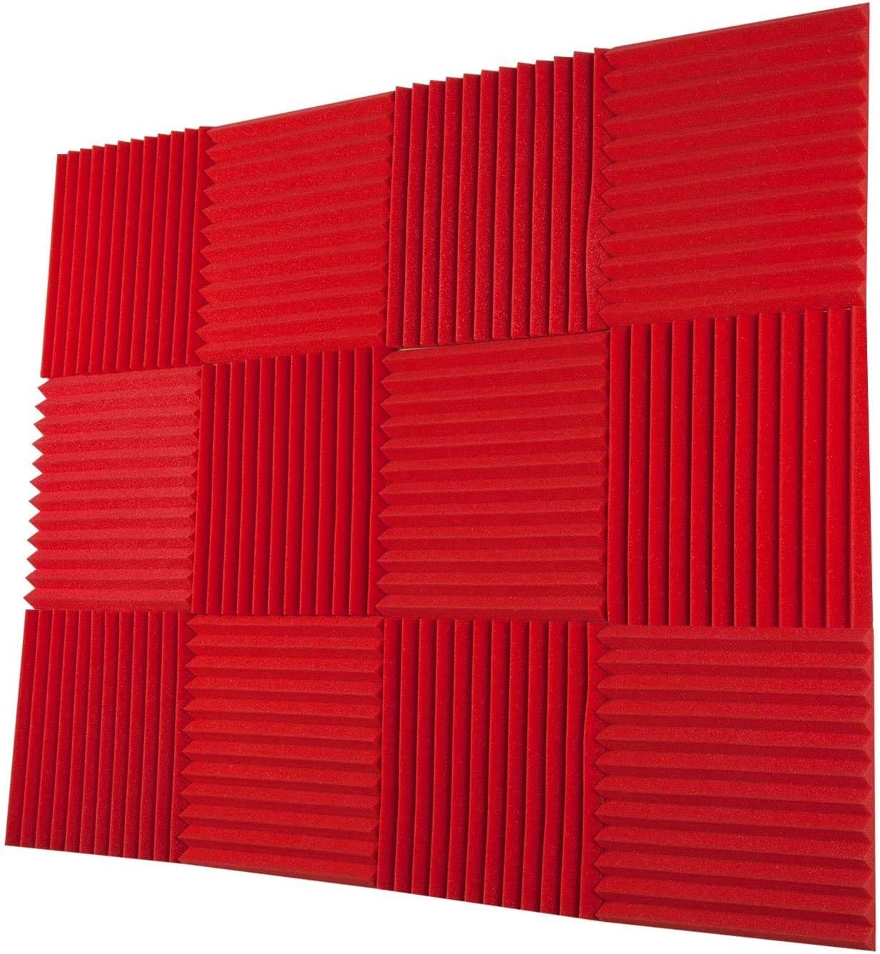 Acoustic Foam Panels 24 Pack 2&rdquo;x12&rdquo;x12&rdquo; Sound Proof Padding Soundproofing Studio Foam Wedges (24 Square Feet)