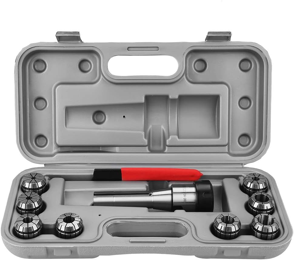 10Pcs R8-ER32 High Speed Steel Collet Chuck Holder Set for CNC Processing Boring Milling Drilling Silk Attack Sculpture CNC