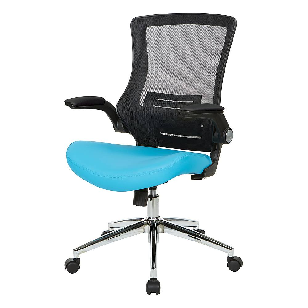 Office Star Products Black Screen Back Manager's Chair, Blue