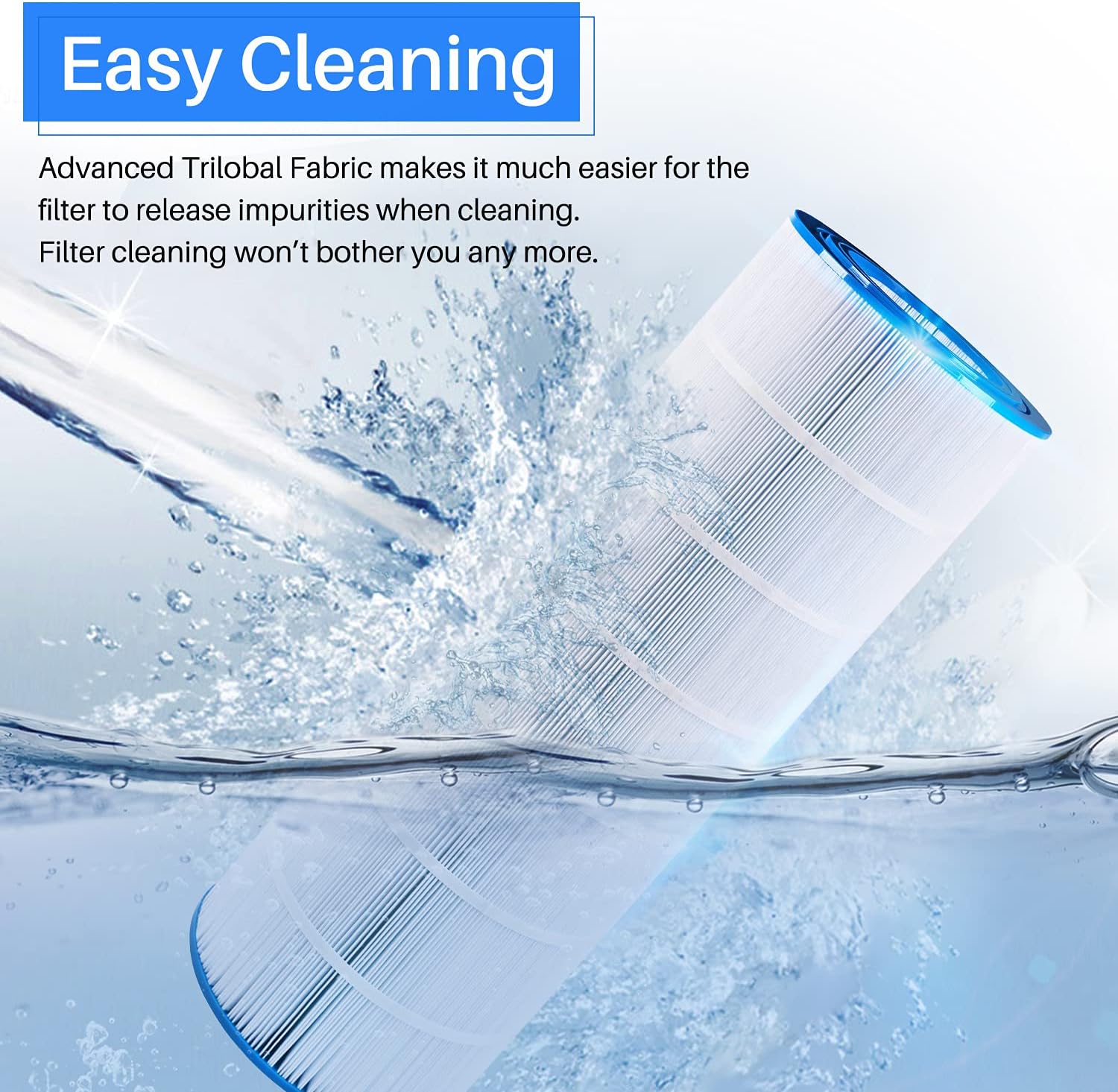 POOLPURE PAP200 Pool Filter Replaces Pentair CC200, Unicel C-9419, Filbur FC-0688, R173217, 59054400, Aladdin 29902, Baleen AK-8005, Pure N Clean PC-0688, 200 sq.ft Filter Cartridge 1 Pack