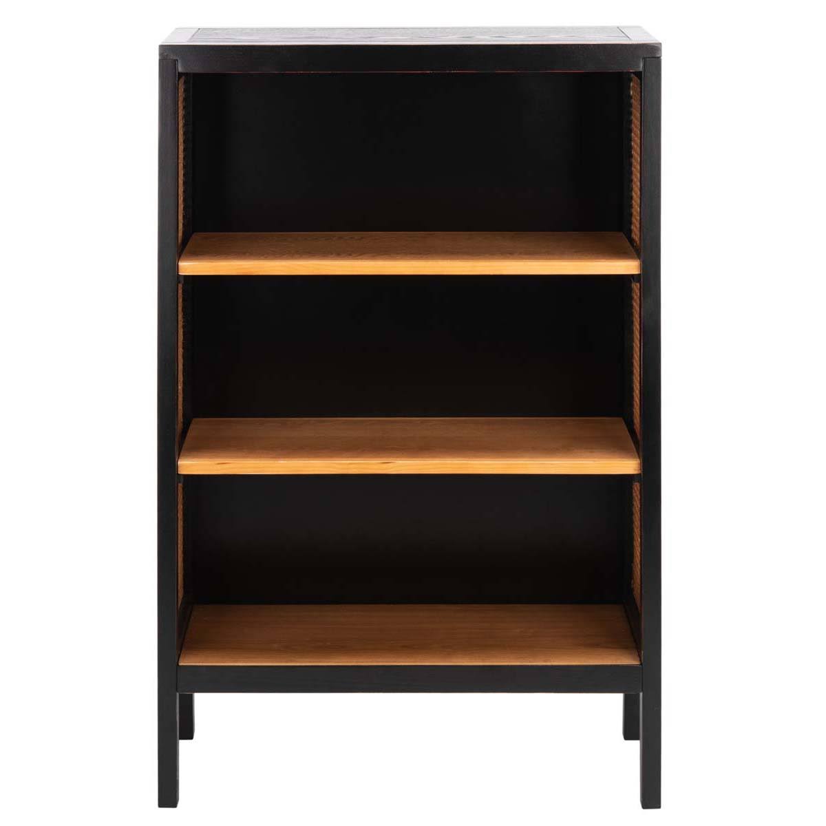 Safavieh Franz 3 Shelf Wood Back Etagere - Black / Natural