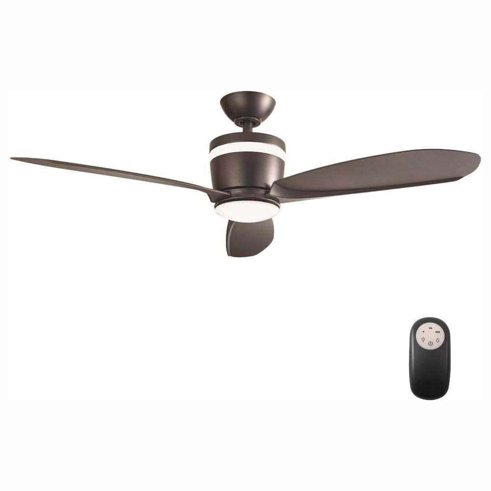 Home Decorators Collection Federigo 48 in. LED Matte Black Ceiling Fan