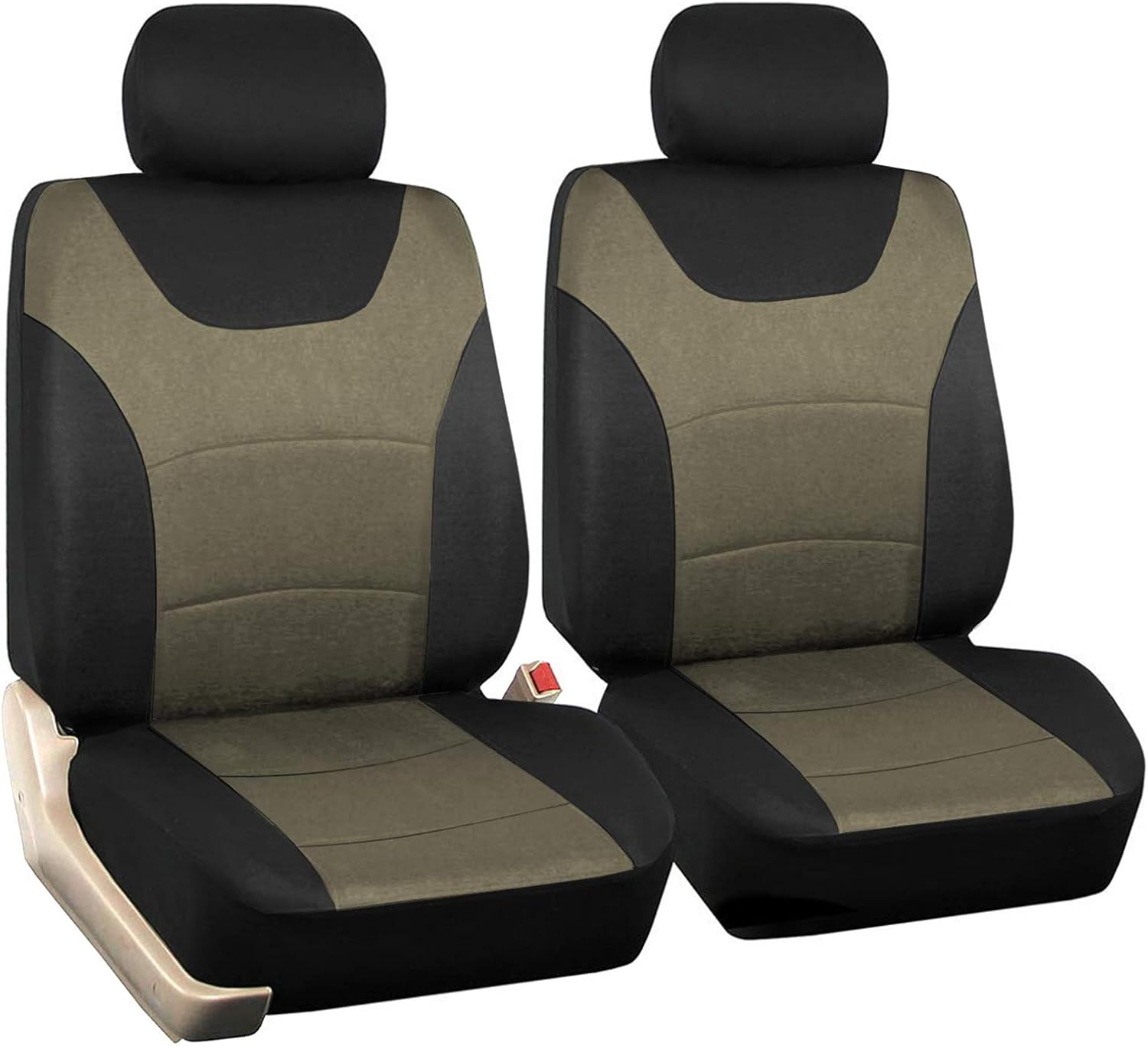 Car Front Seat Covers, Black Universal Fit Seat Covers for Sedan, Truck, SUV 1 Pair of Cloth Bucket Seat Covers