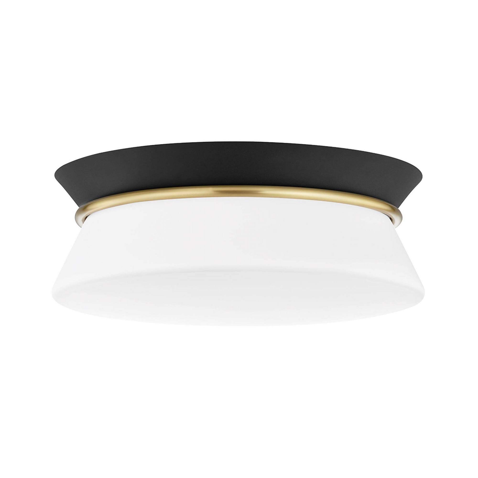 Mitzi-H425502-AGB/BK-Cath - 2 Light Flush Mount Aged Brass/Black