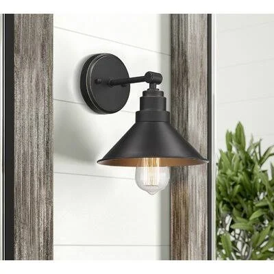 Ashtabula 1-Light Black Armed Sconce Williston Forge