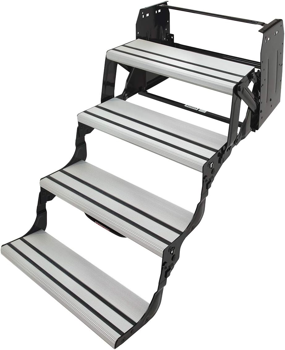 Lippert Components 432696 Alumi-Tread Triple Manual Step , Black