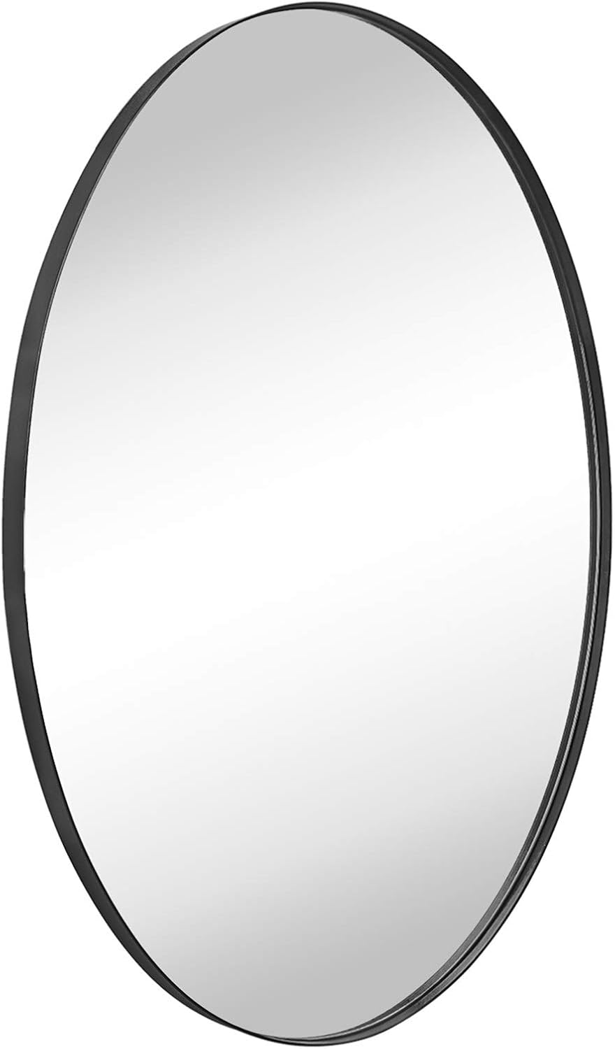 GRACTO Oval Black Metal Framed Bathroom Mirror for Wall in Stainless Steel Modern Farmhouse Bathroom Vanity Mirrors Wall Mounted 20x30''