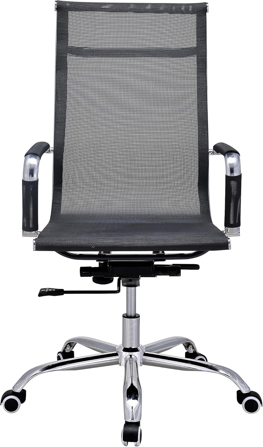 Hodedah Import Mesh Mid Back Office Chair, Black