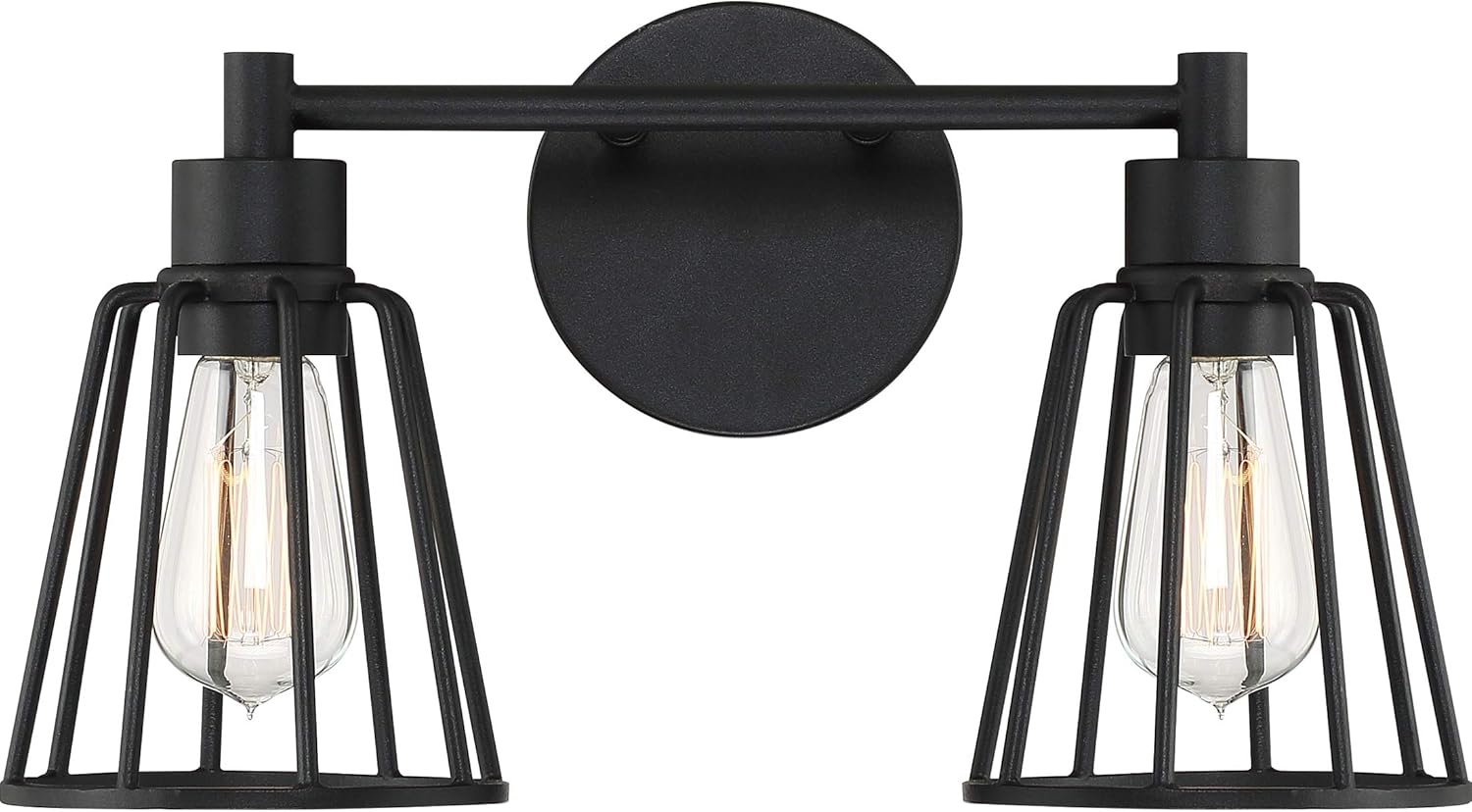 Quoizel ATT8604EK Atticus Vintage Cage-Like Vanity Wall Lighting, 4-Light, 400 Watts, Earth Black (9