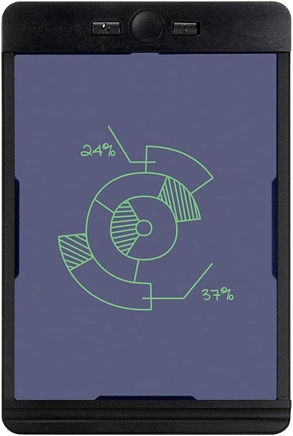 Boogie Board Blackboard Smart Notebook Note Size – Includes Blackboard Smart Pen Stylus, Note-Size (5.5”x 7.25”) Reusable Notebook & Smart Template - Black