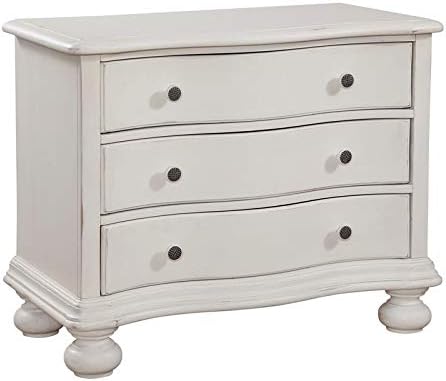 American Woodcrafters Rodanthe Dove White Wood Bachelor Chest