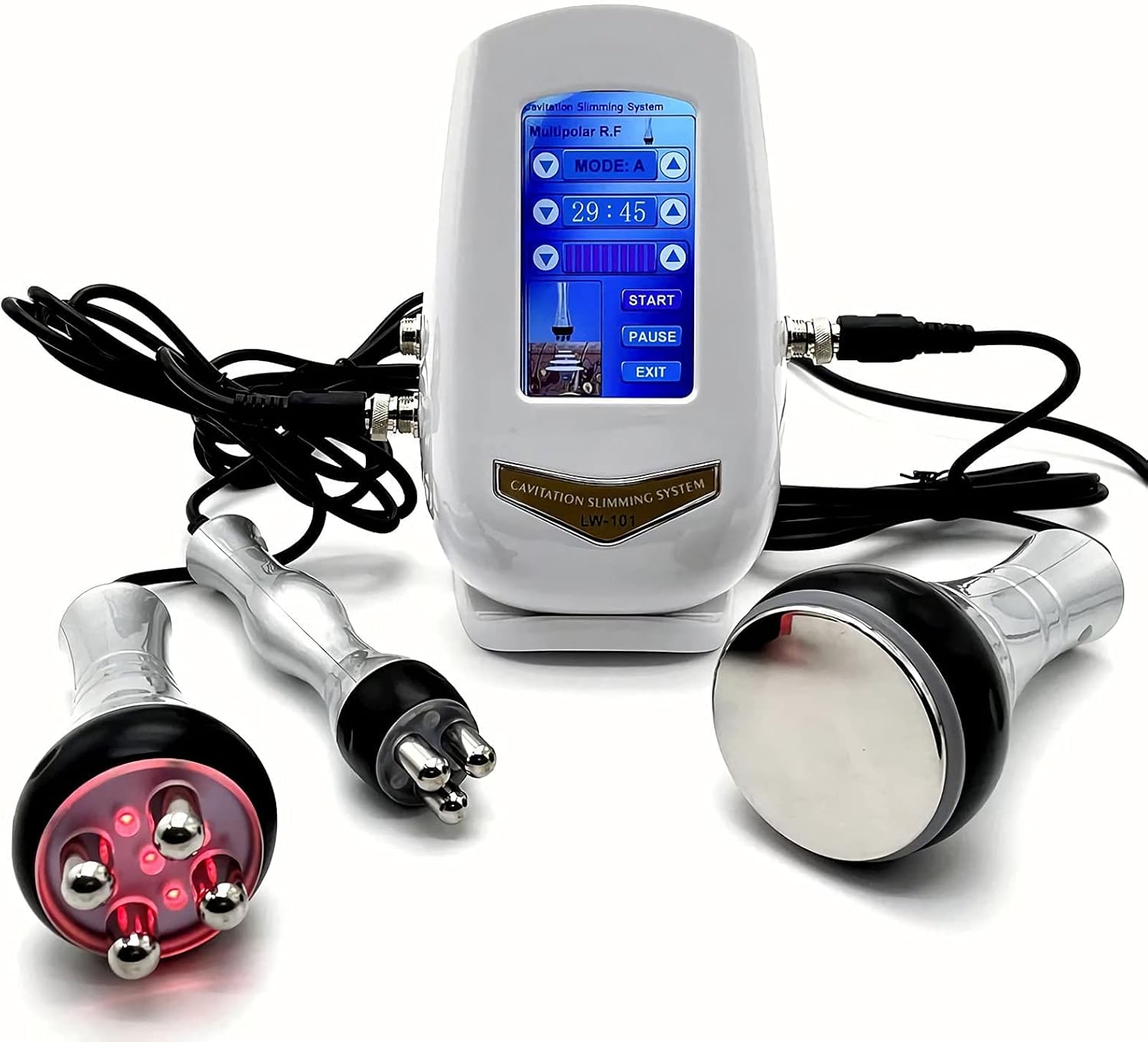 Body Machine Multifunction High Frequency Facial Machine Home Use Spa Skin Care with 3 Massage Heads Used Professional Vibration Massager Machine for Face, Arm, Waist, Belly, Leg, Hip